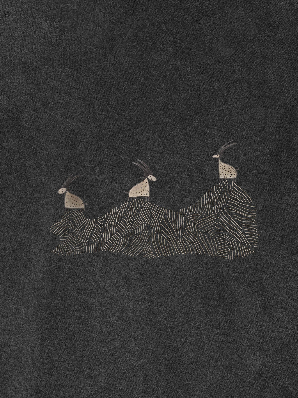 Cretan goats on a jagged ridge - Stonewashed T-Shirts