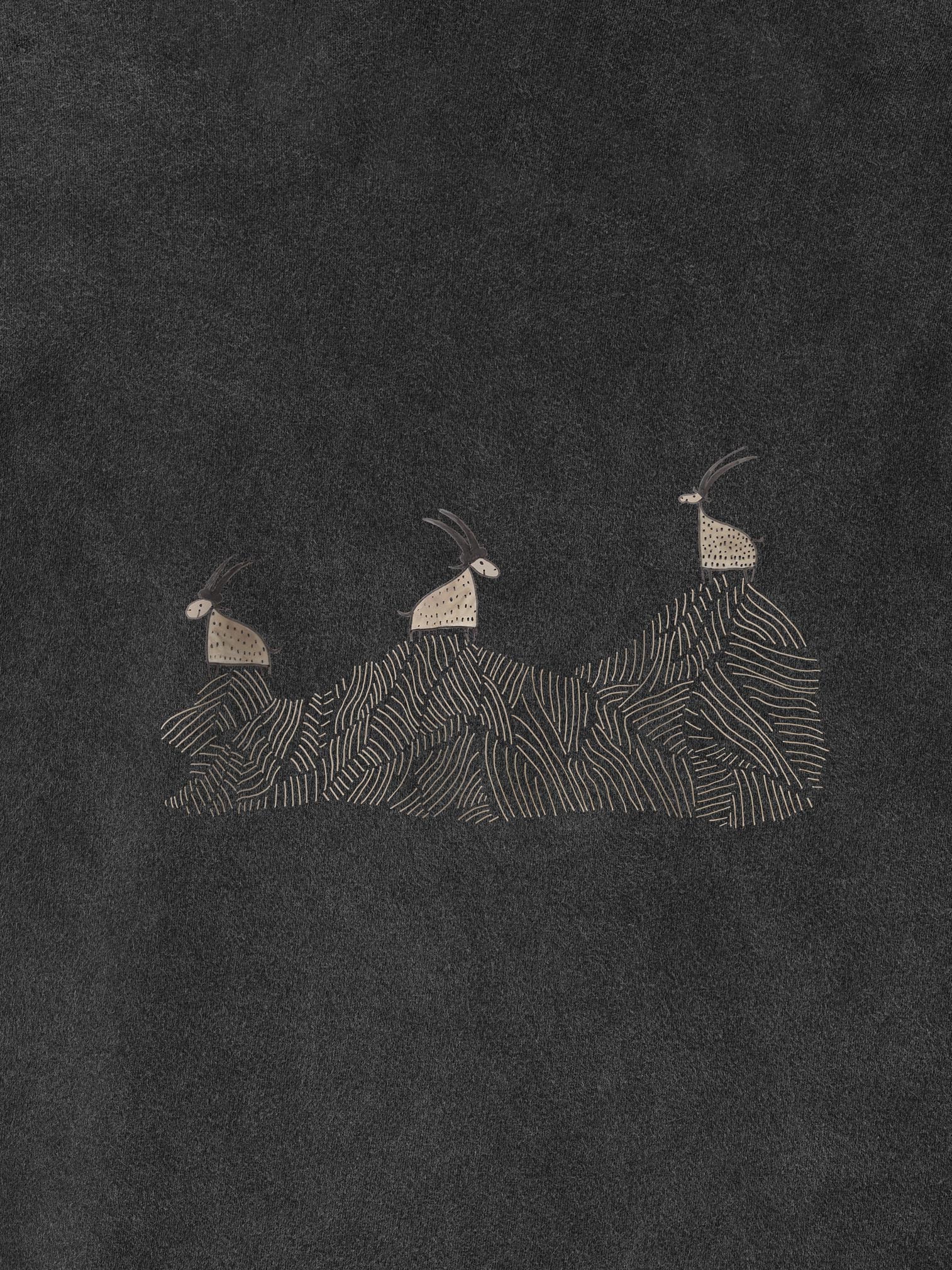 Cretan goats on a jagged ridge - Stonewashed T-Shirts