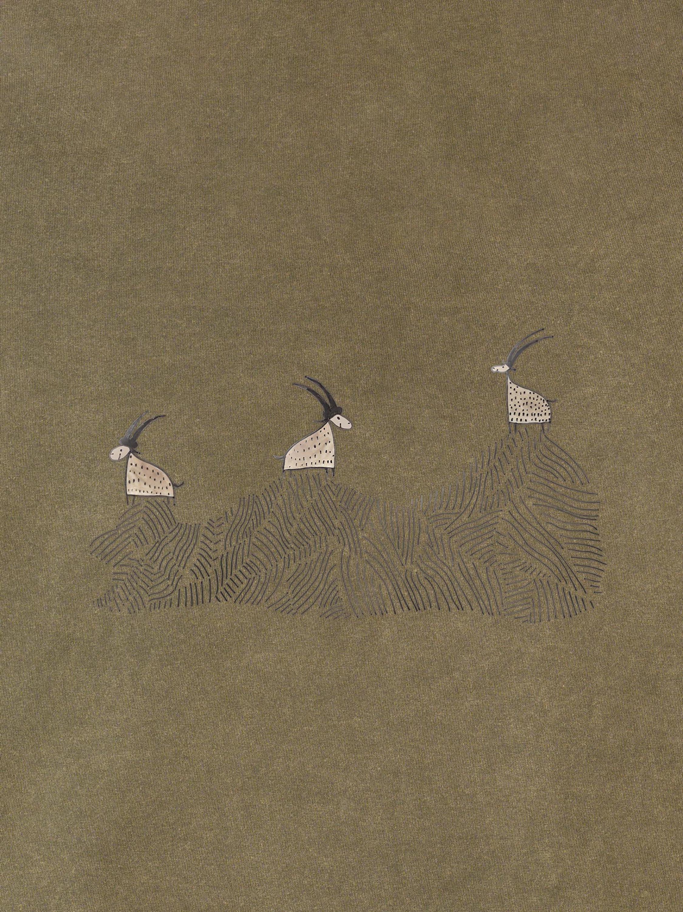 Cretan goats on a jagged ridge - Stonewashed T-Shirts