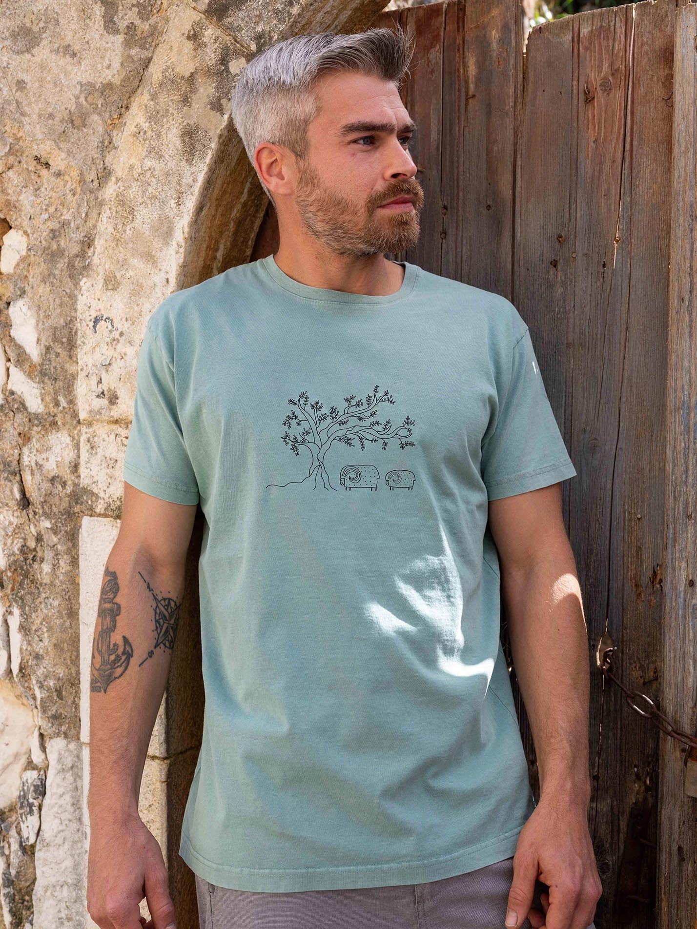 Olive Tree & Sheep - Stonewashed T-Shirts