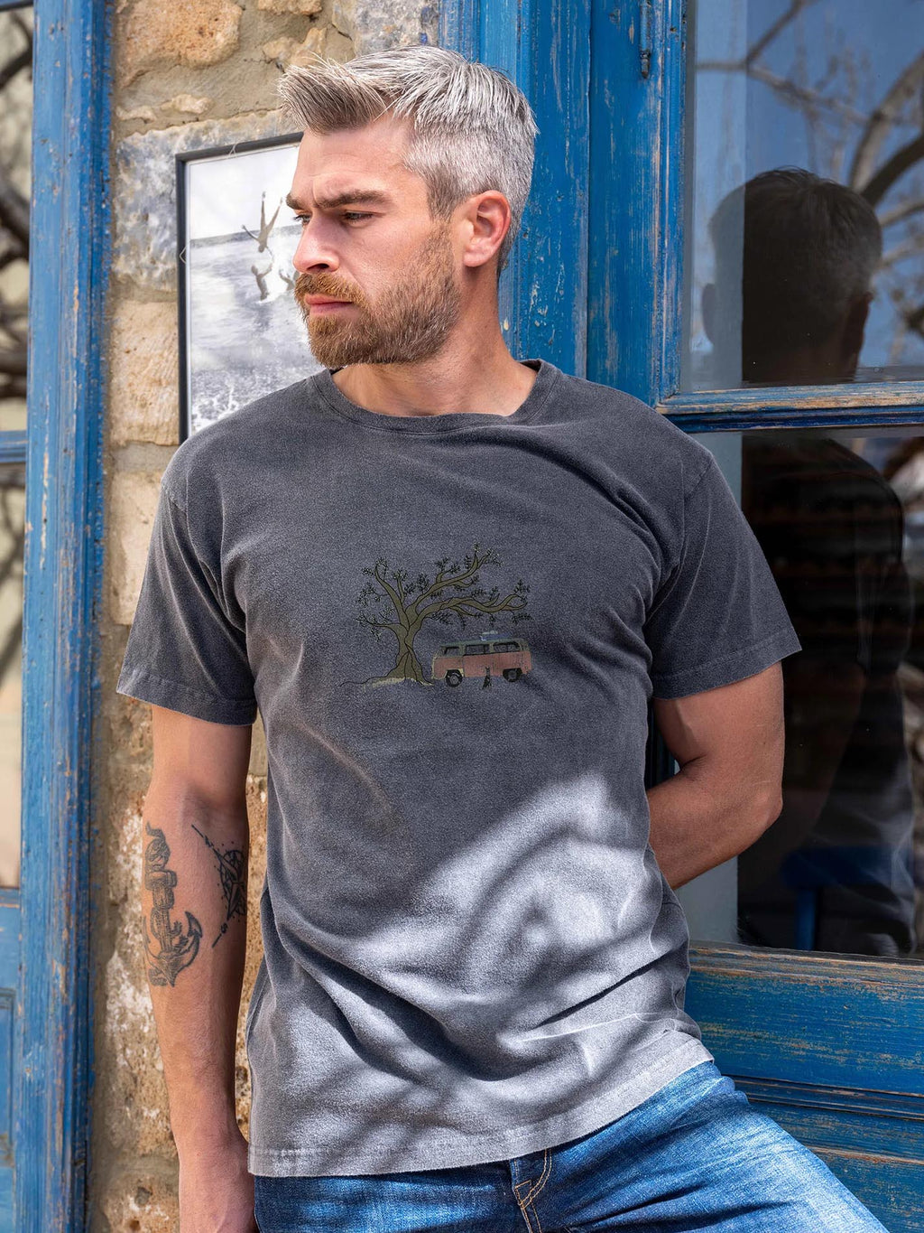 Olive Tree Camper - Stonewashed T-Shirts