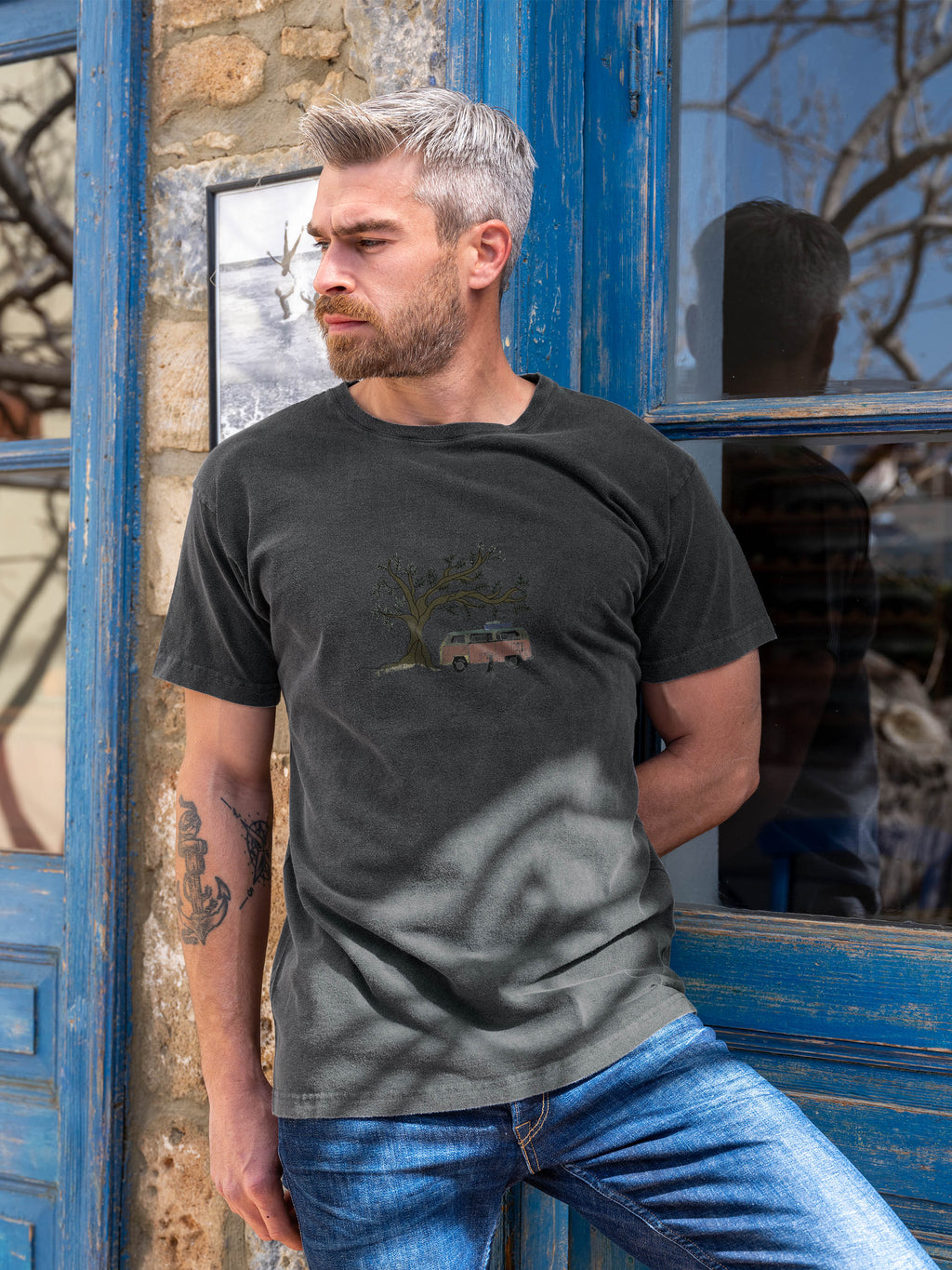 Olive Tree Camper - Stonewashed T-Shirts