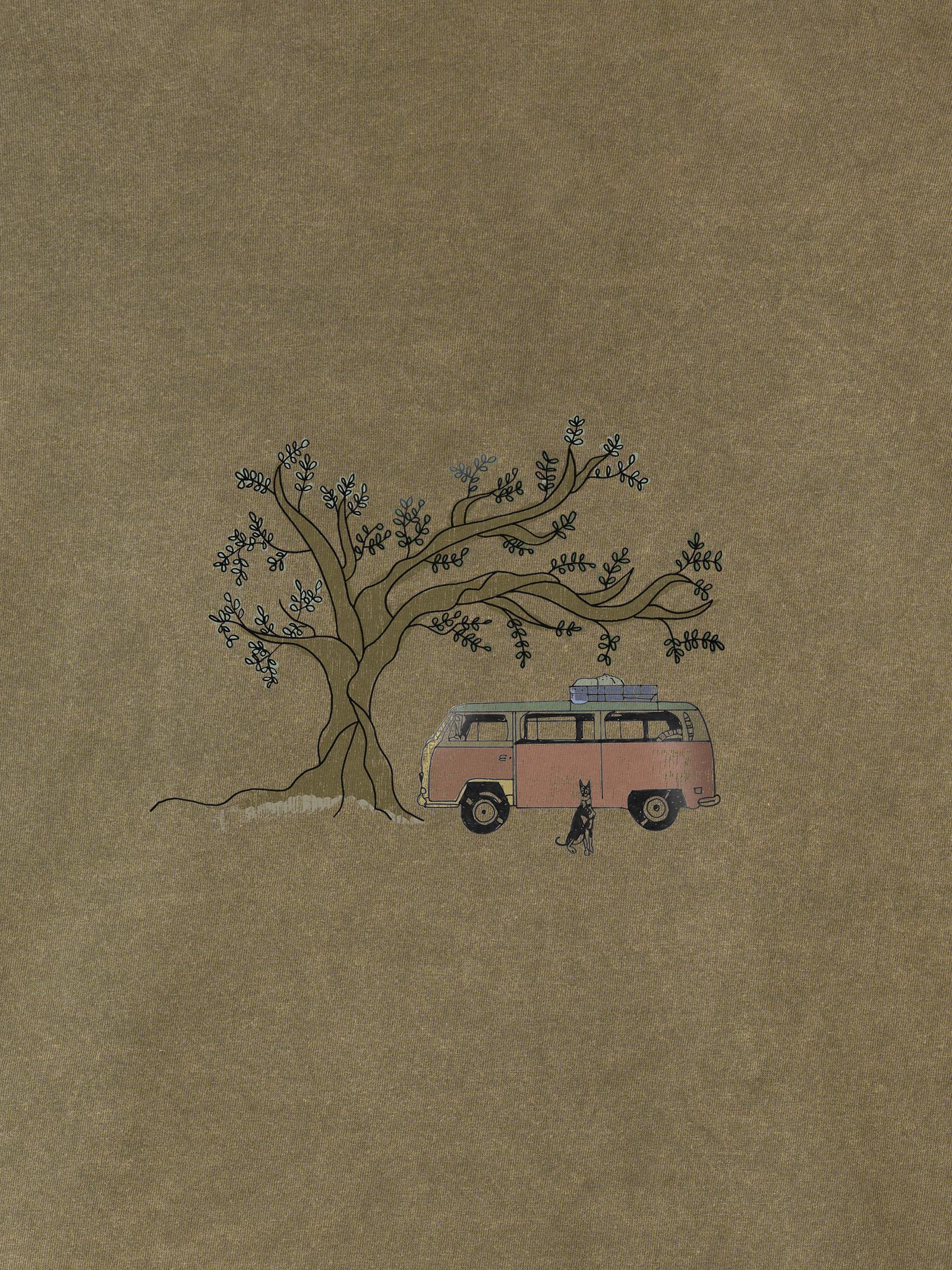 Olive Tree Camper - Stonewashed T-Shirts