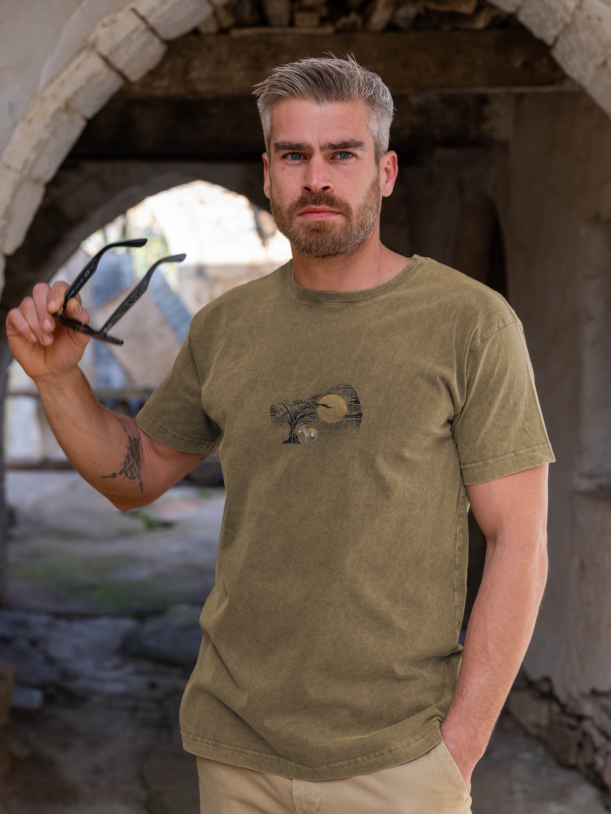 Moonlit Olive Grove - Stonewashed T-Shirts