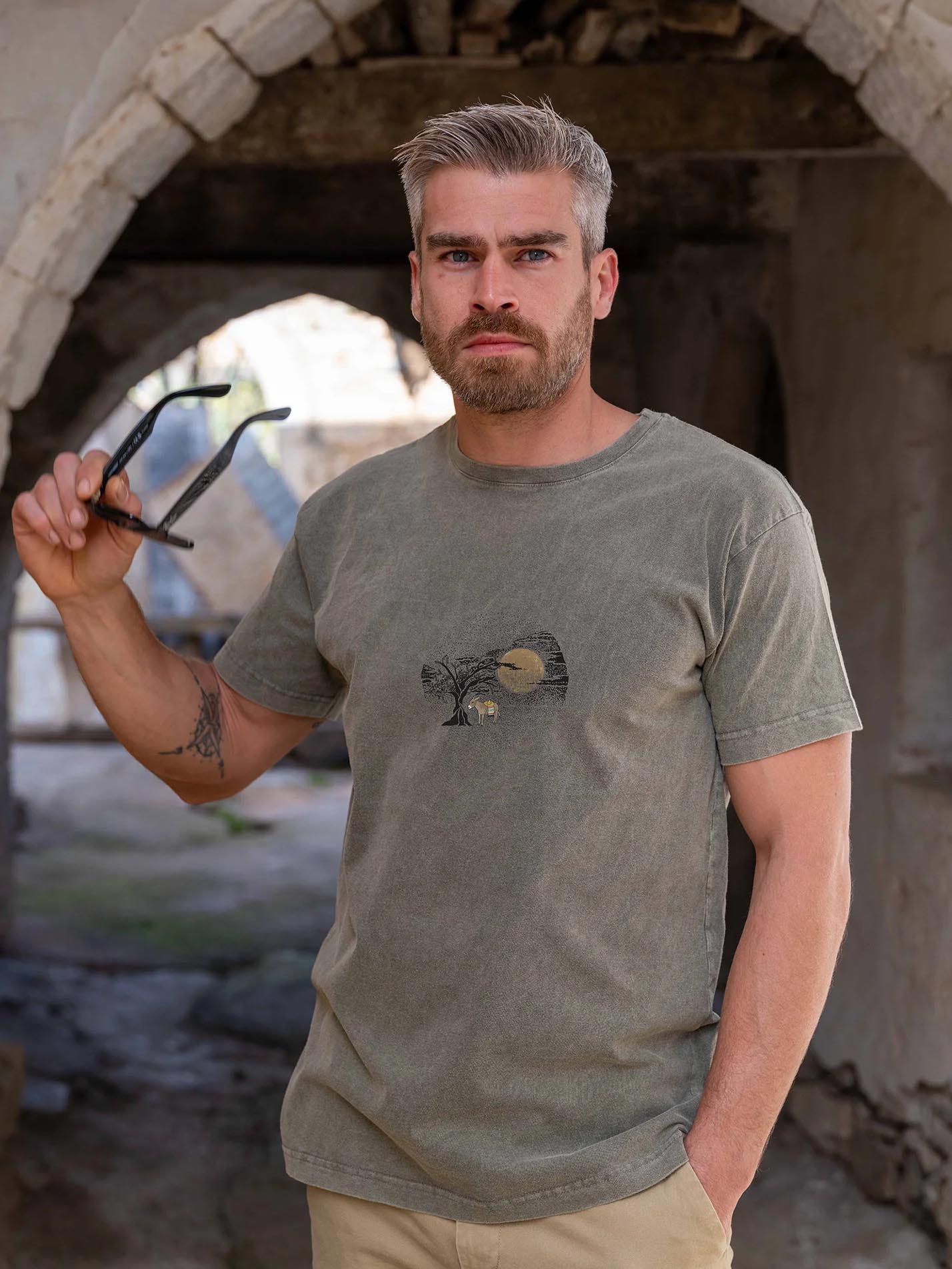Moonlit Olive Grove - Stonewashed T-Shirts