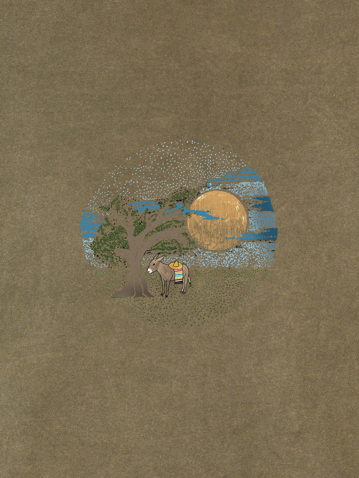 Moonlit Olive Grove - Stonewashed T-Shirts