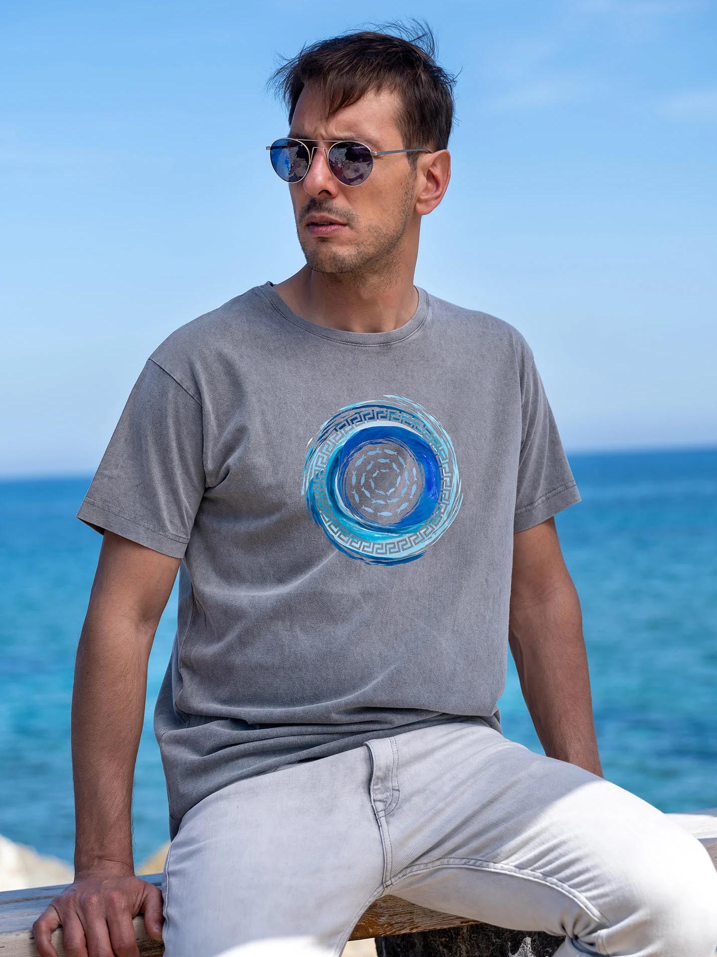 Aegean Spiral - Stonewashed T-Shirts