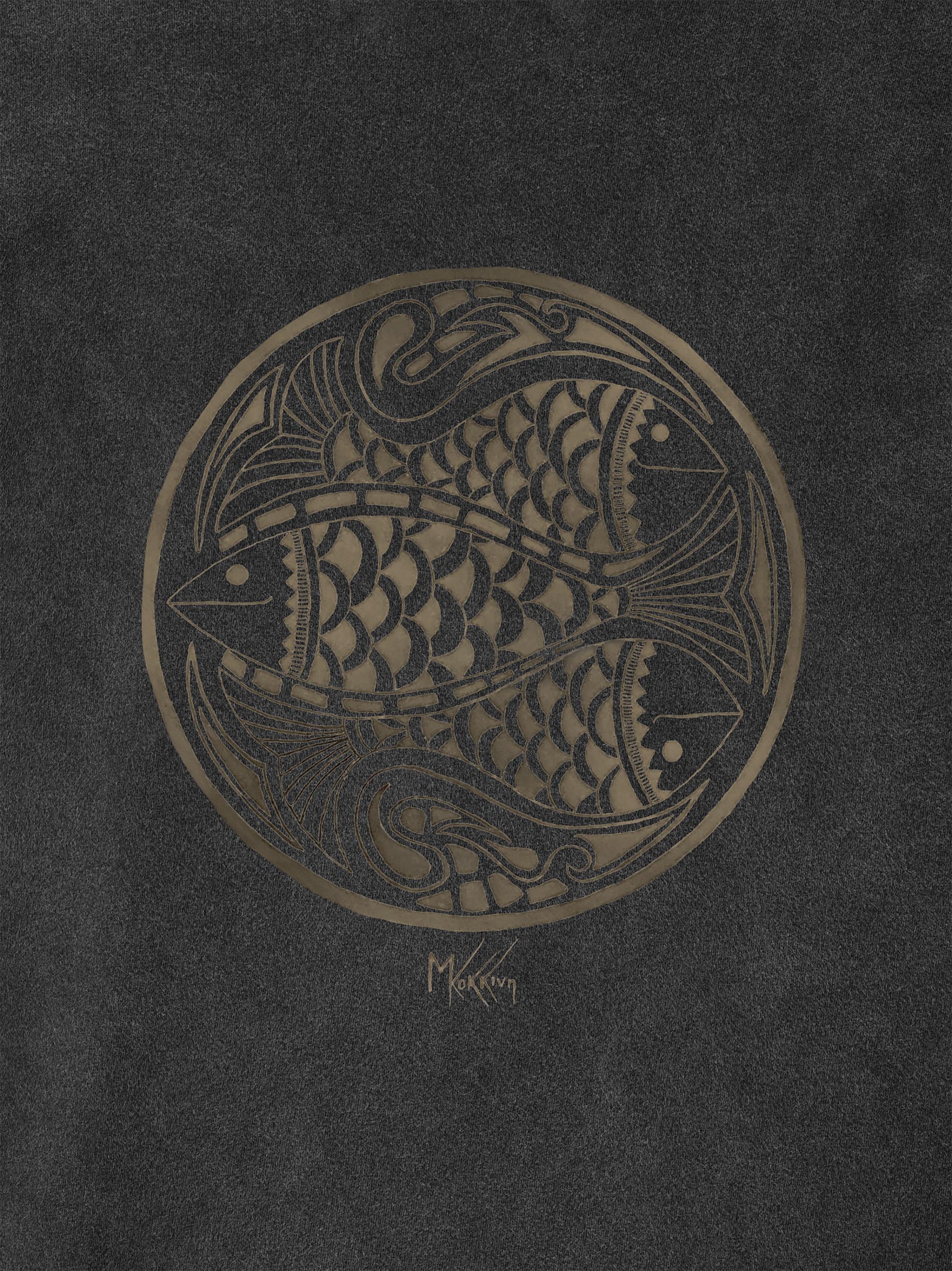 Maria Kokkini - Three Fish in Circle - Stonewashed T-Shirts