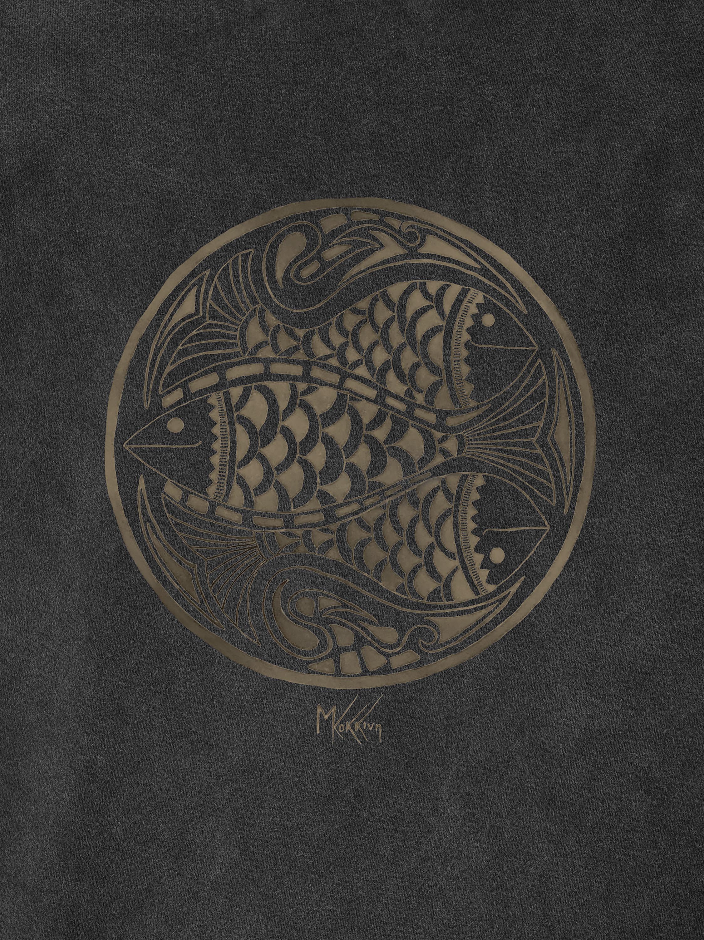 Maria Kokkini - Three Fish in Circle - Stonewashed T-Shirts
