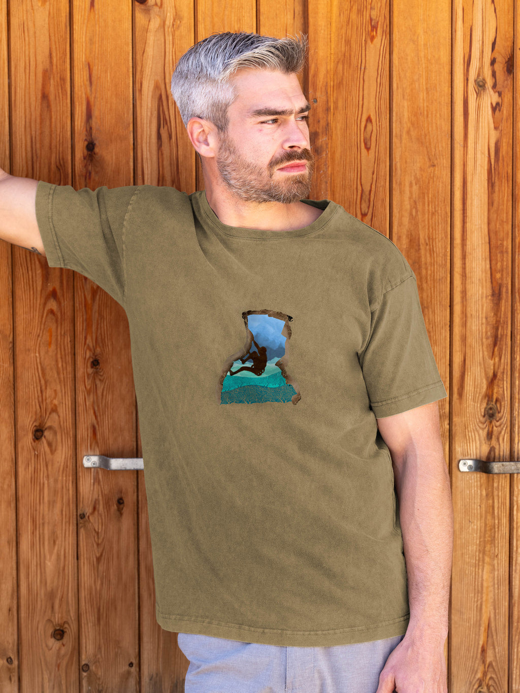 Cretan rock climber - Stonewashed T-Shirts