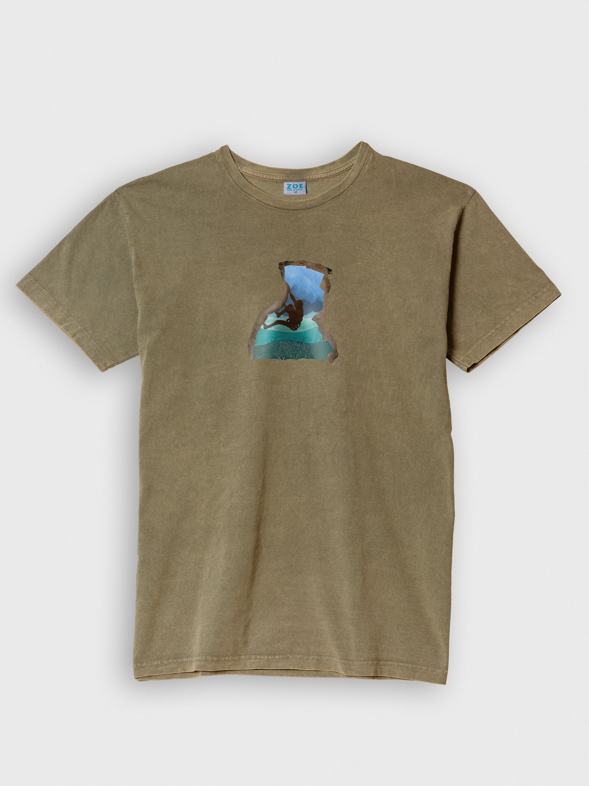Cretan rock climber - Stonewashed T-Shirts