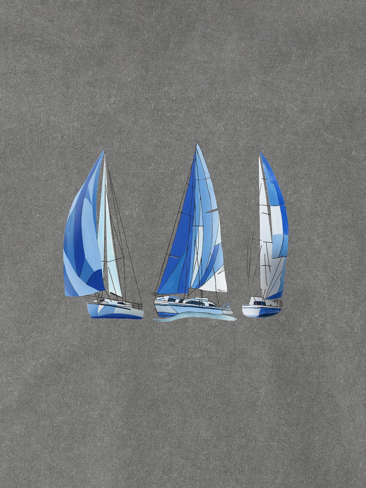 Greek sailing boats - Stonewashed T-Shirts