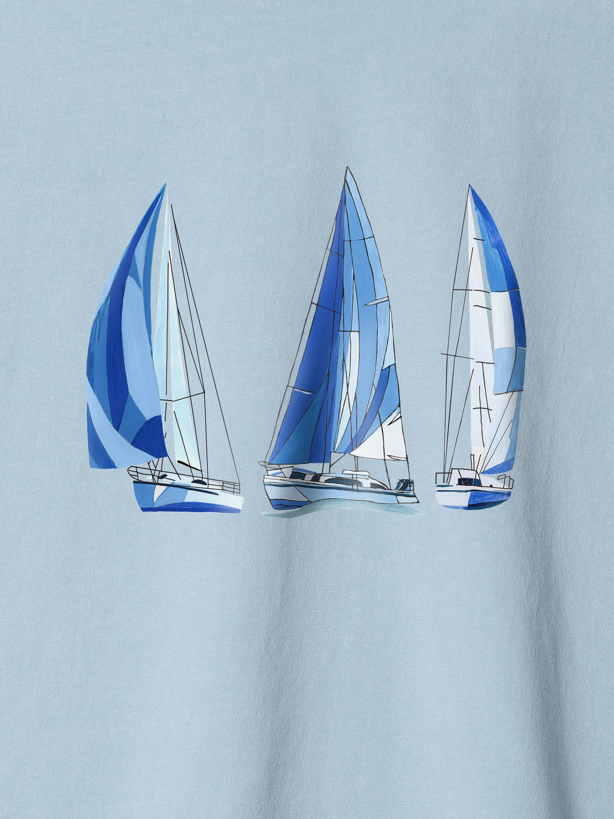 Greek sailing boats - Stonewashed T-Shirts