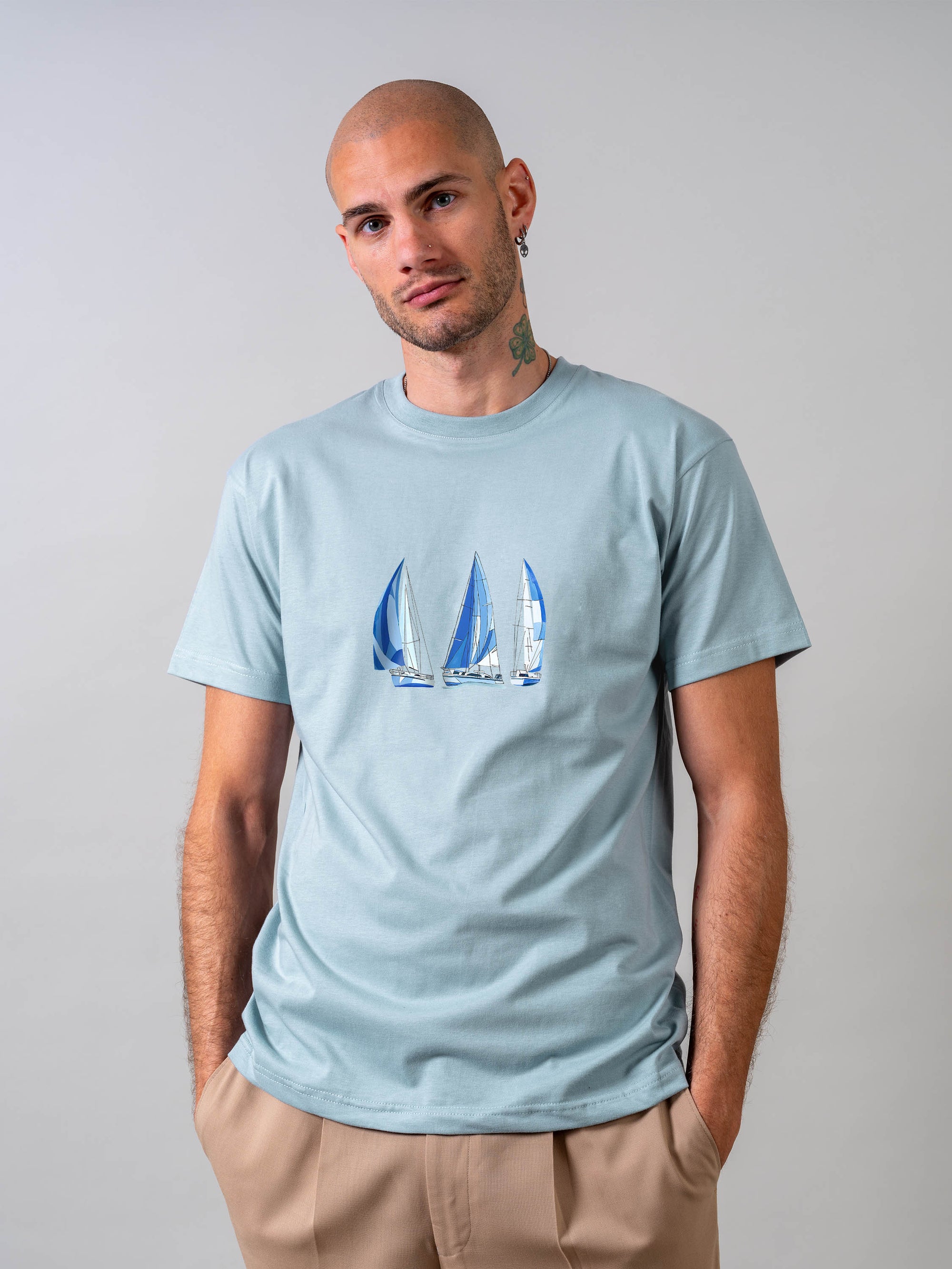 Greek sailing boats - Stonewashed T-Shirts