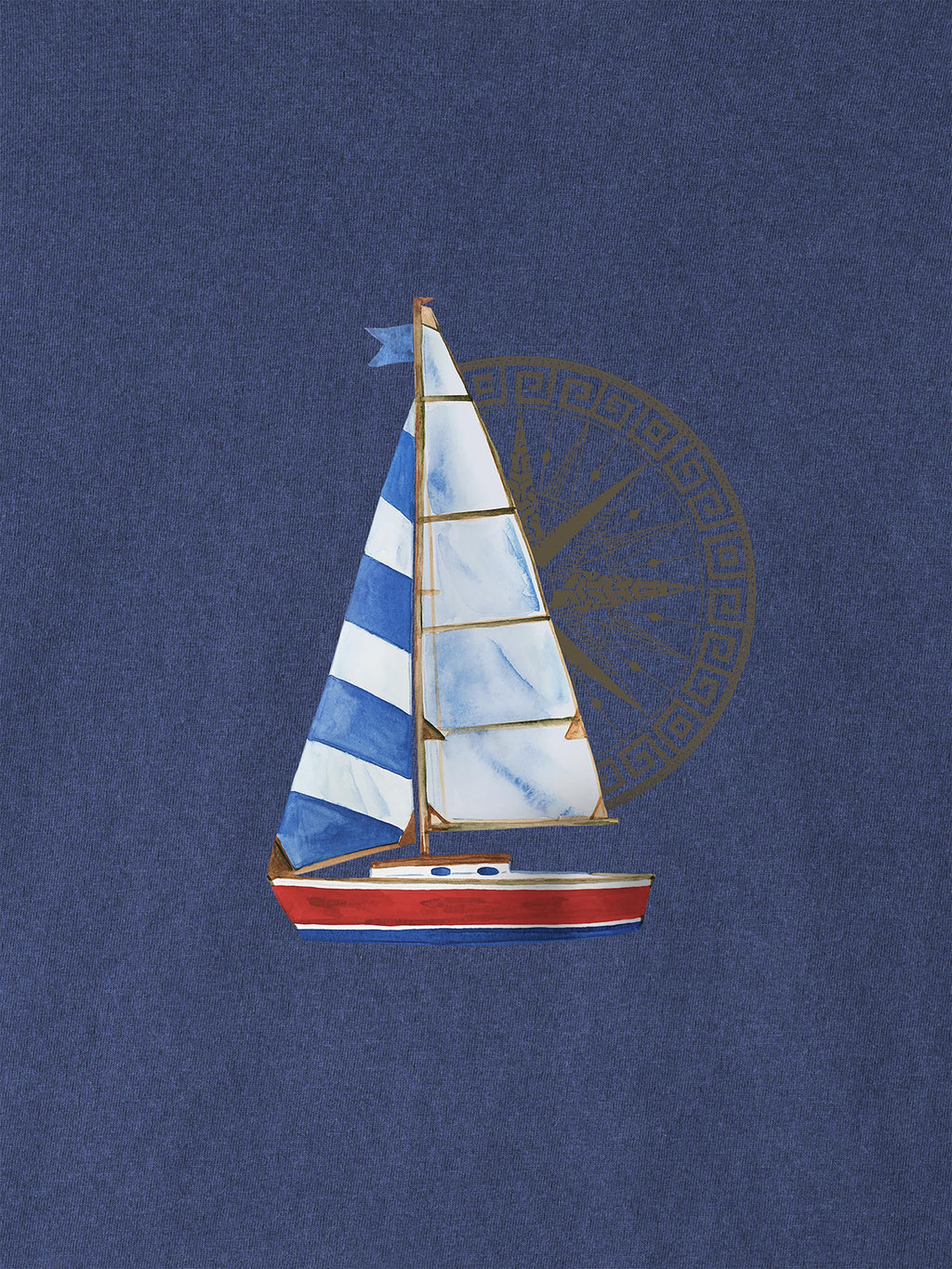 Sailing boat & Compass - Stonewashed T-Shirts