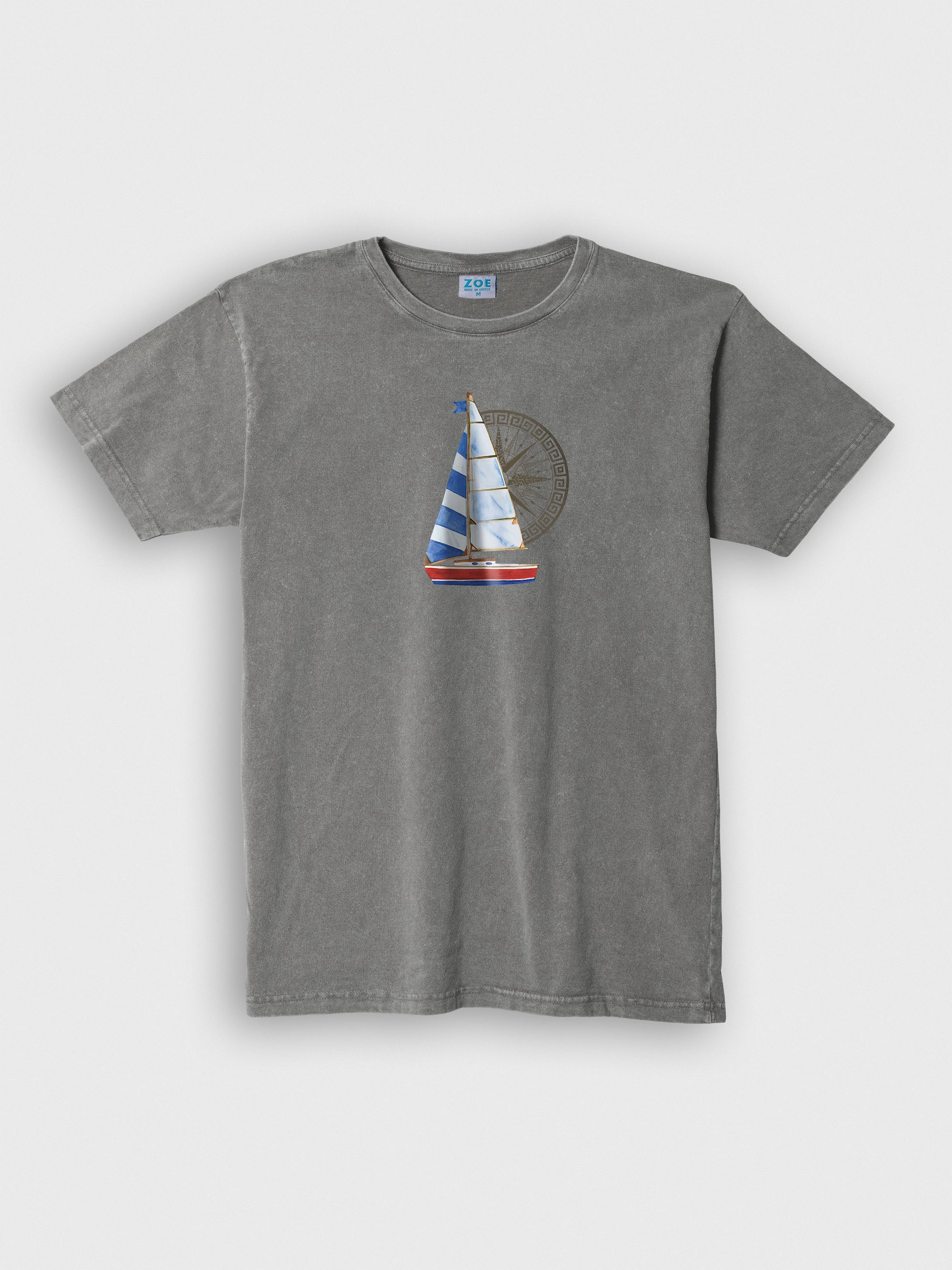 Sailing boat & Compass - Stonewashed T-Shirts
