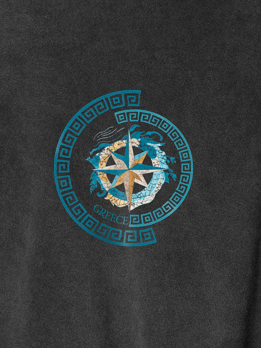 Greek Compass and key pattern - Stonewashed T-Shirts