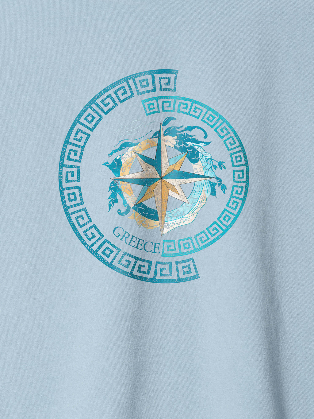 Greek Compass and key pattern - Stonewashed T-Shirts
