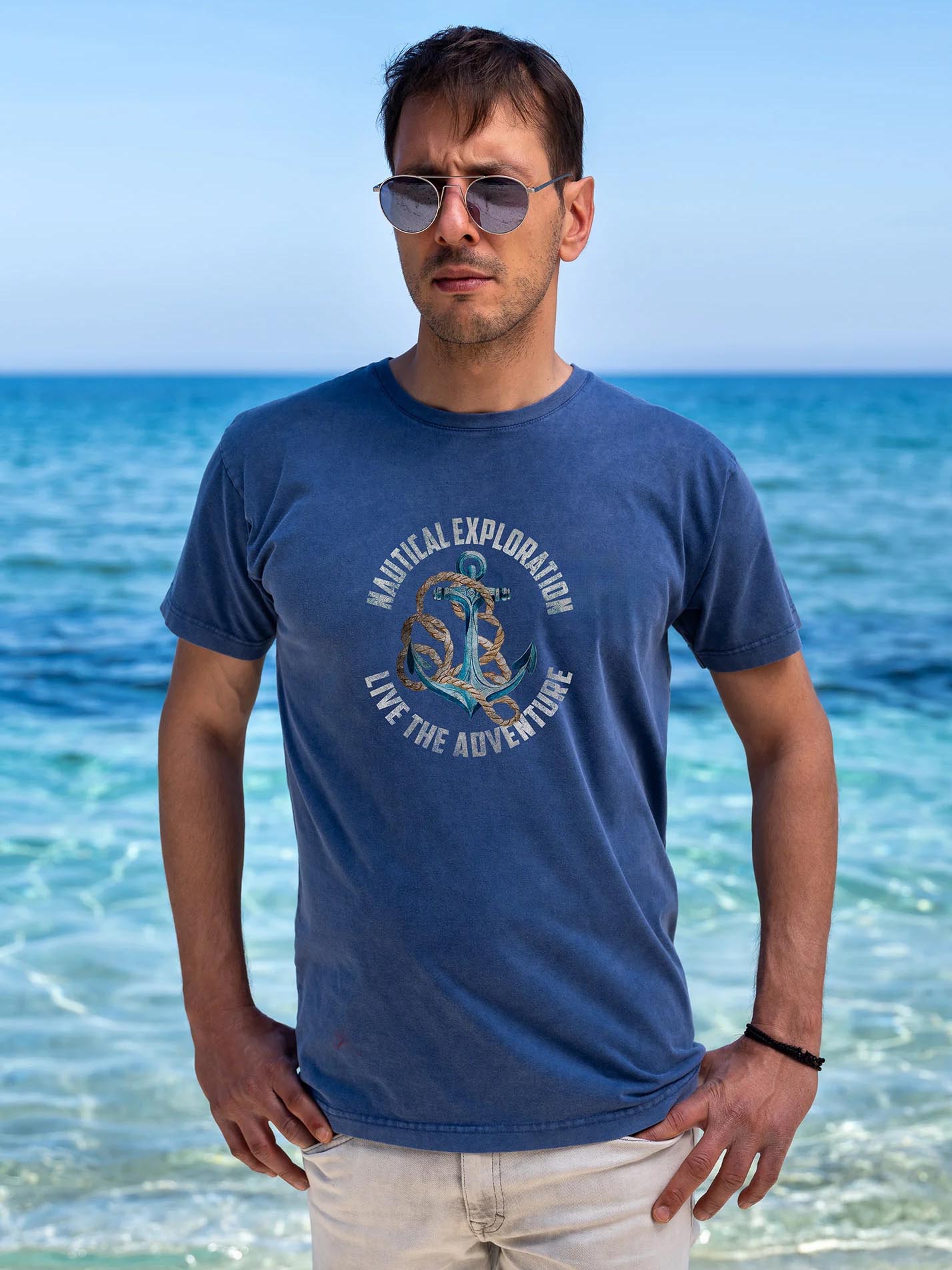 Nautical Exploration Anchor - Stonewashed T-Shirts