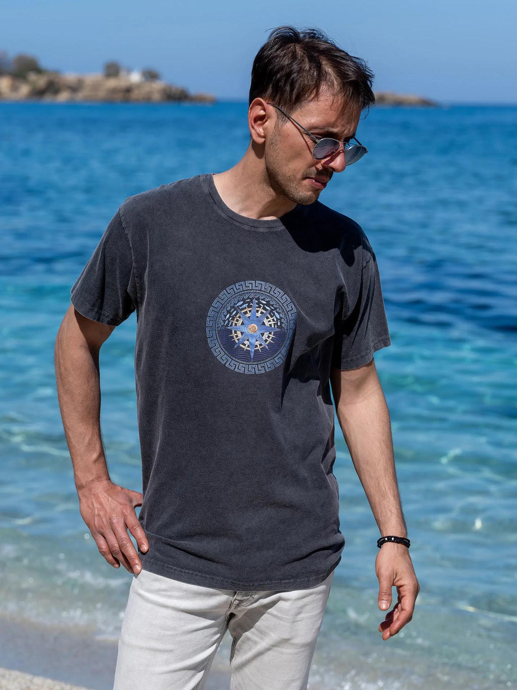 Aegean Star Compass - Stonewashed T-Shirts