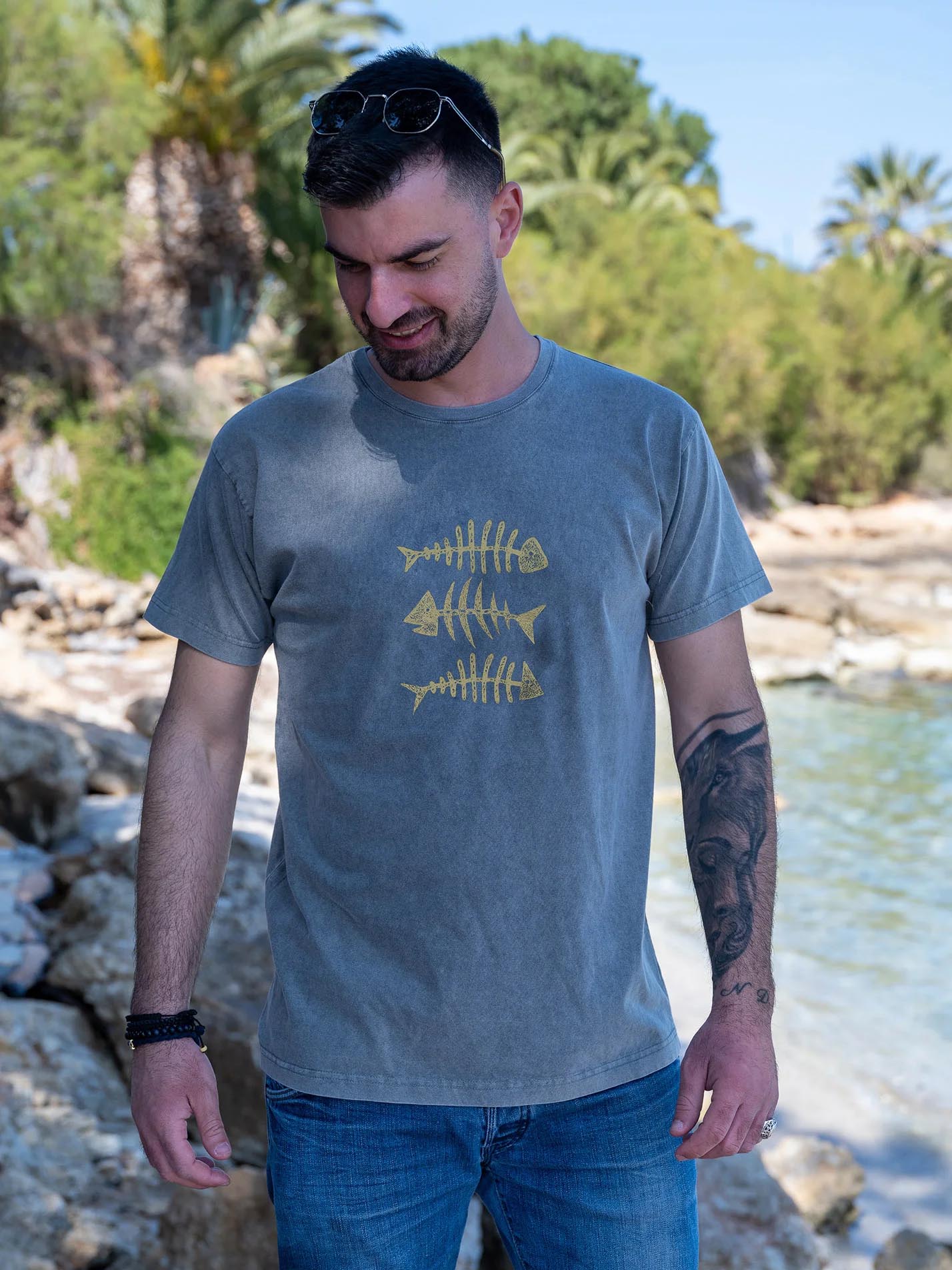 Fish Bones Trio - Stonewashed T-Shirts