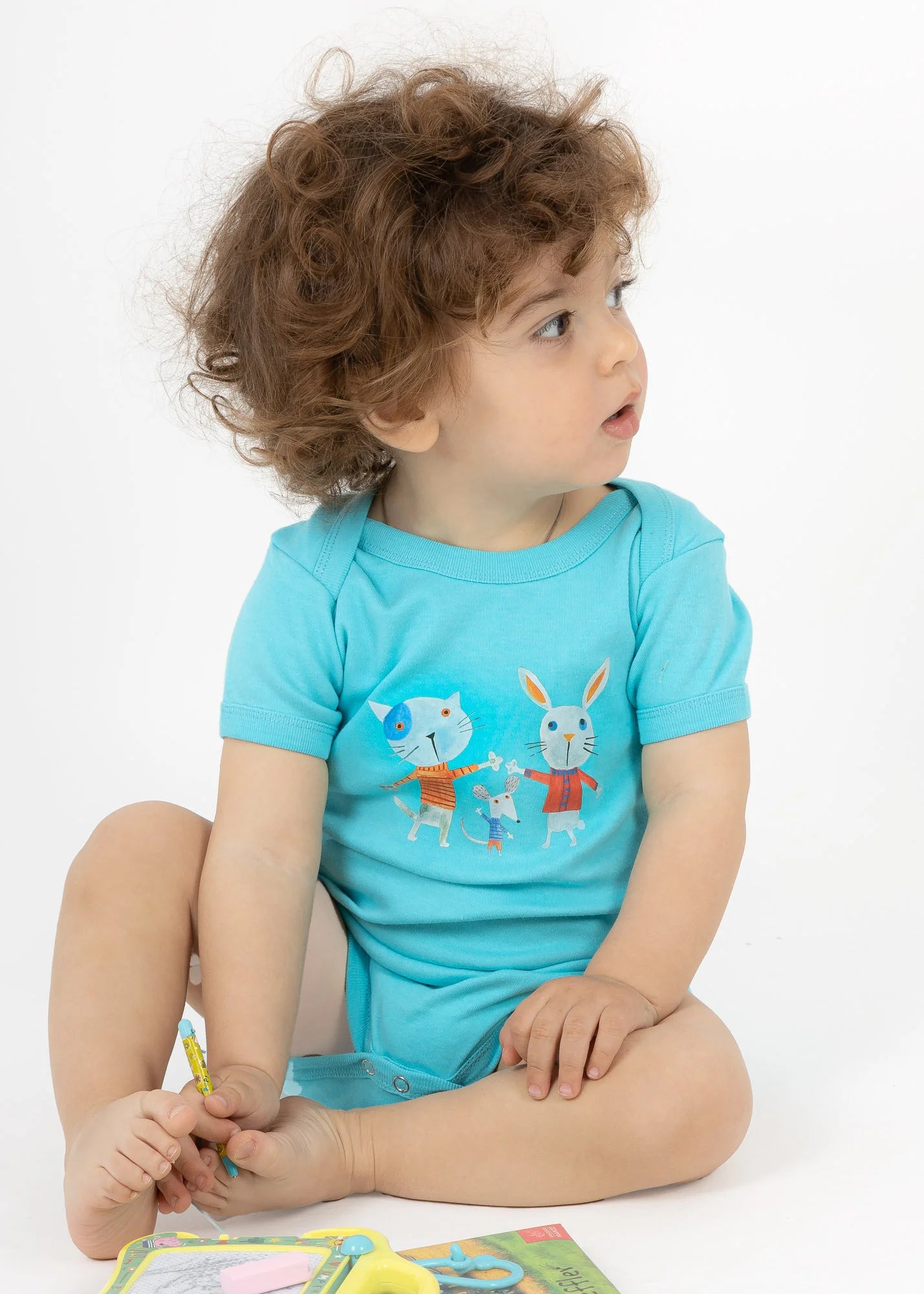 With sleeve - Happy Animals - Bodysuits