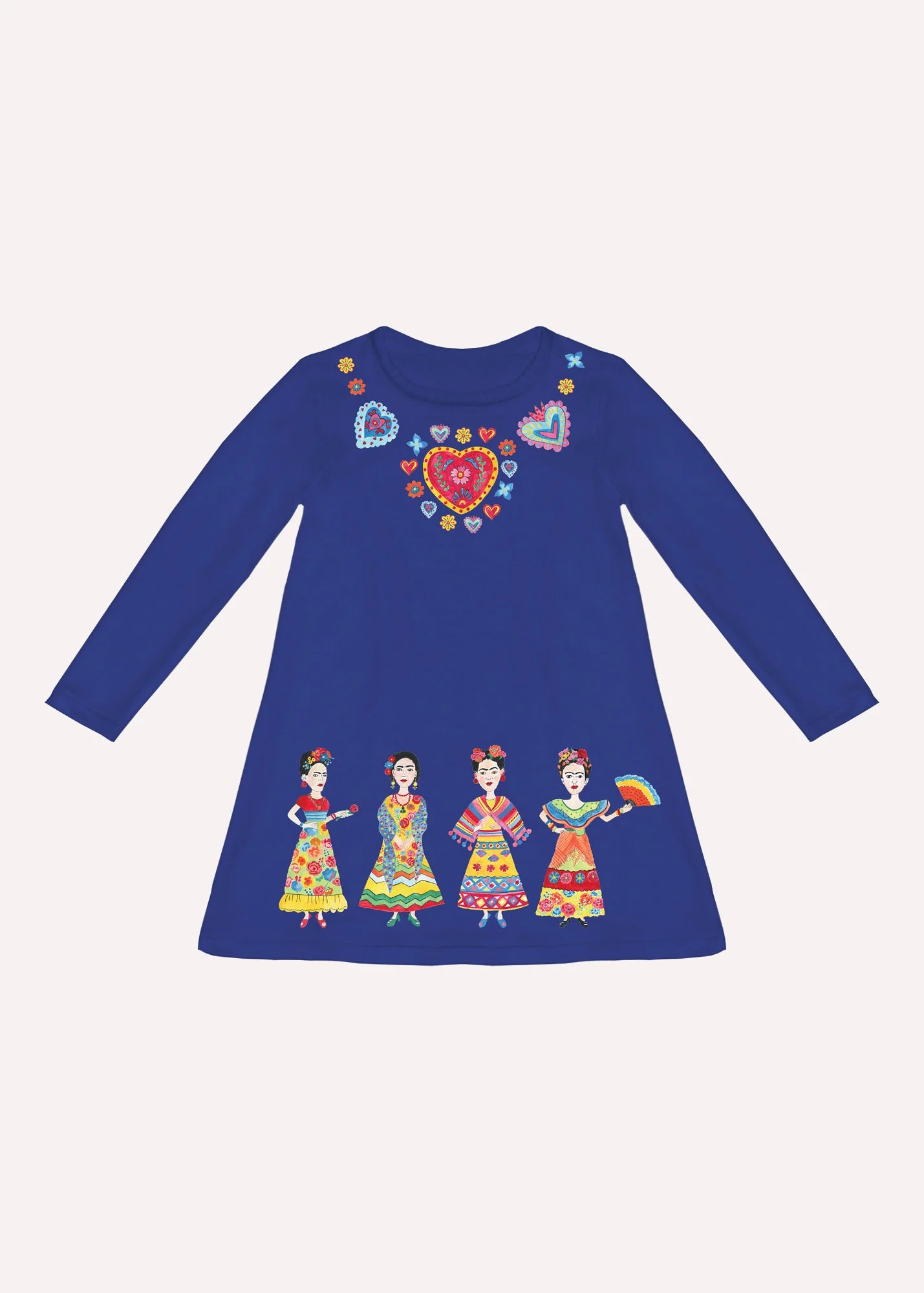 Frida Collage - Long Sleeve Dresses