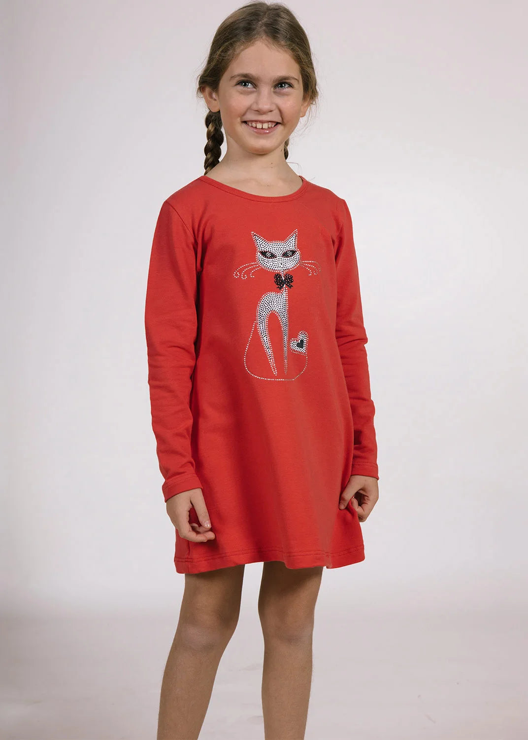 Sparkly Cat - Long Sleeve Dresses