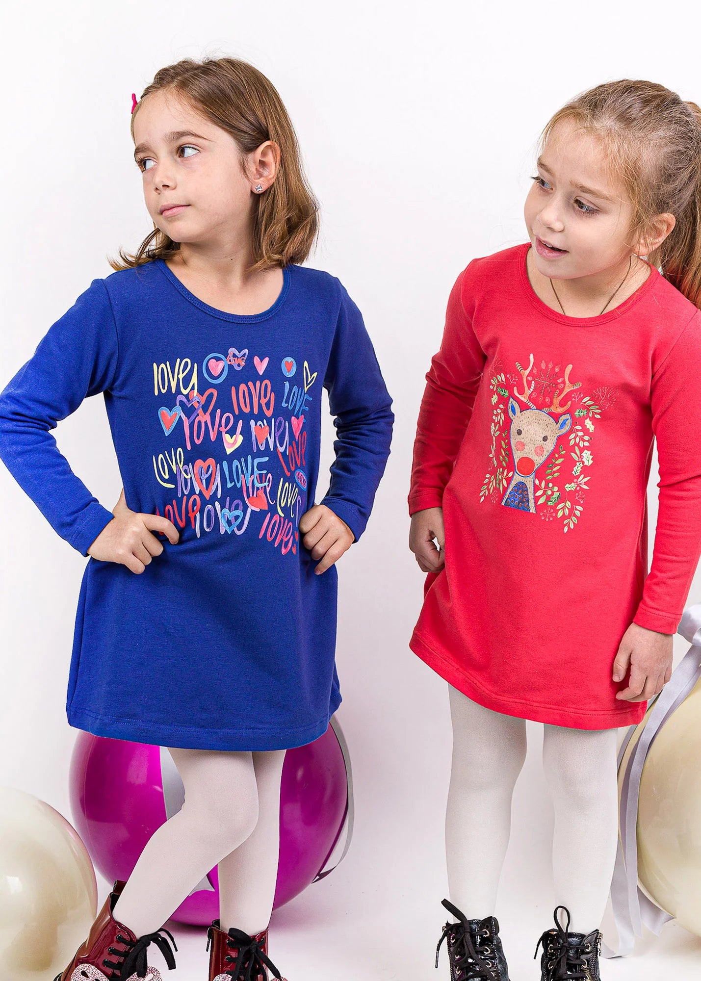 Lovehearts - Long Sleeve Dresses