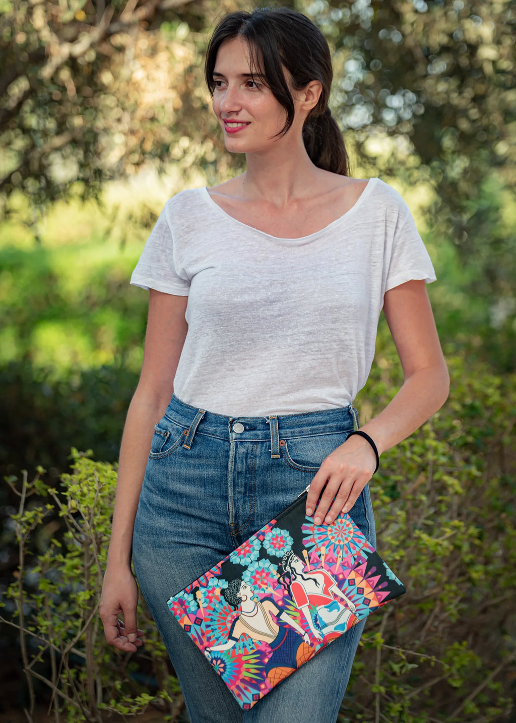 Geometric Flower - Clutches Canvas