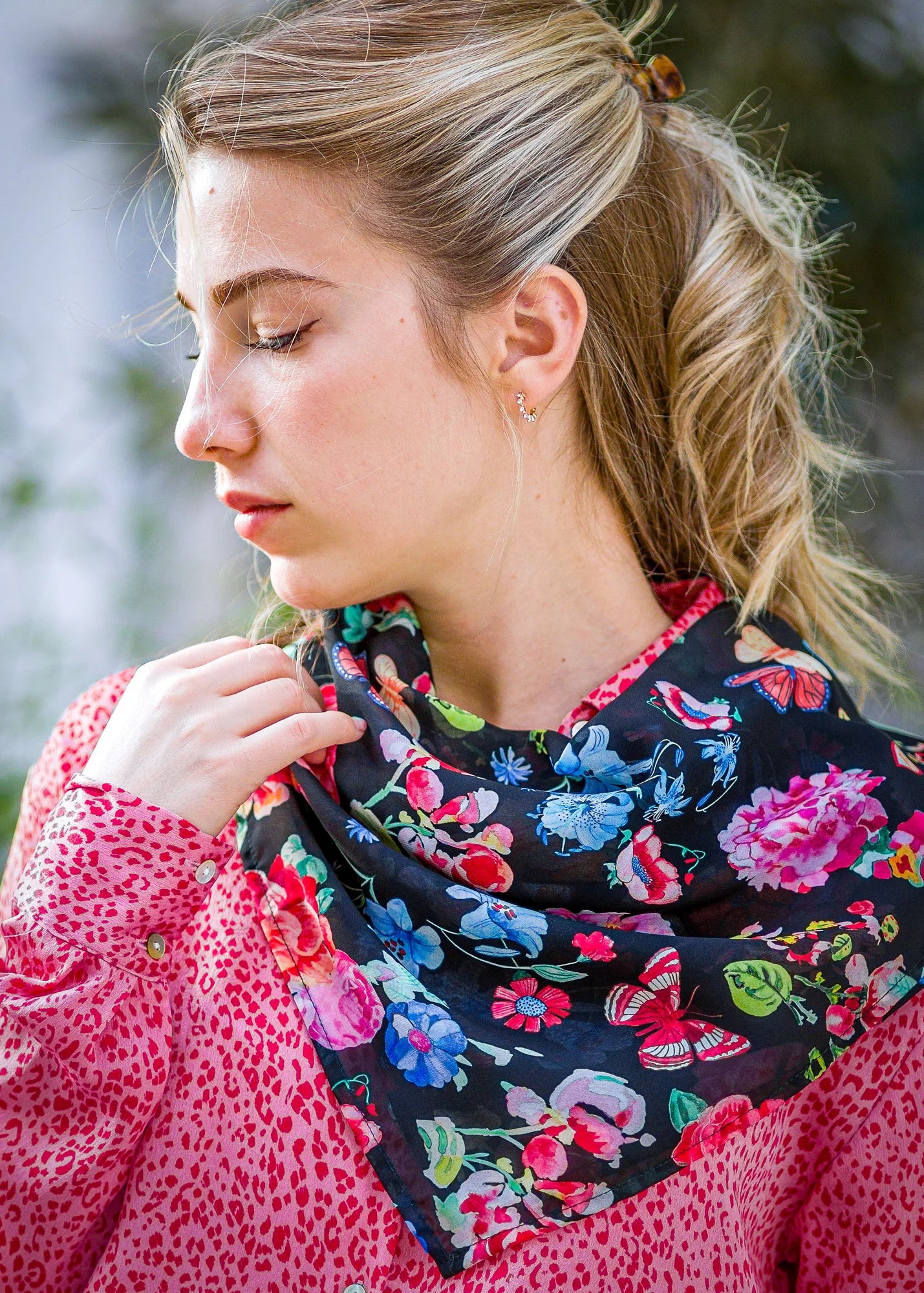 Handpainted Florals - Scarves